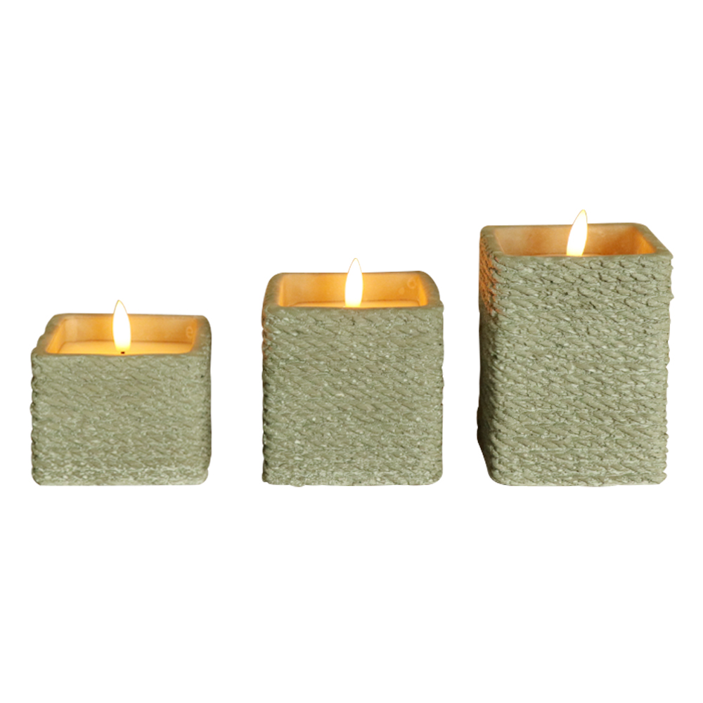 LED 3D WICK FLAMELESS CANDLO s dálkovým ovladačem pro domácí dekoraci