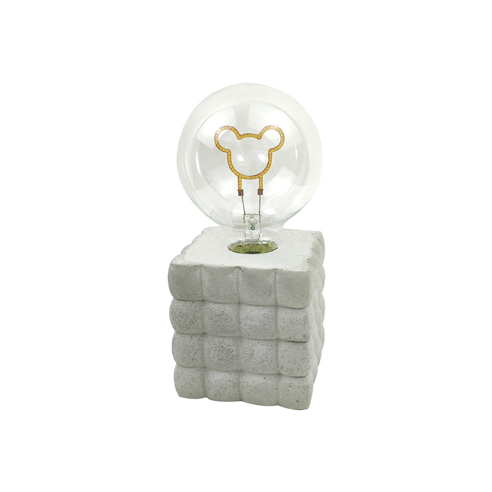 Cementová texturovaná stolní lampa LED