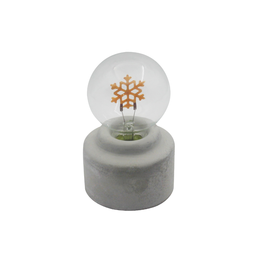 LED cementová základna láhev v ústech světlo